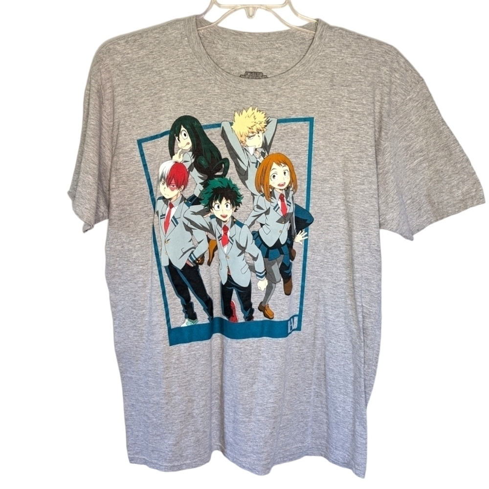Anime My Hero Academia MHA class 1A characters graphic Tshirt Mens XL